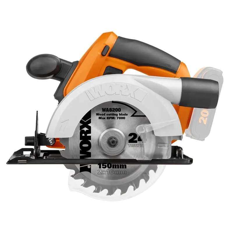 Дисковая пила WORX WX529 20V 150мм аккумуляторная — детальное фото